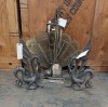 Fire Place Tools, Folding Fire Sceen & Dragon Andirons