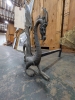 Fire Place Tools, Folding Fire Sceen & Dragon Andirons - 3