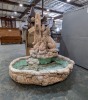 Resin Wolf & Cactus Fountain