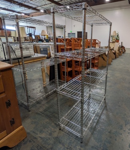(2) Shelf Tech System Metal Shelving Units