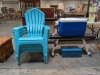 (4) Lawn Chairs Wokout Bench & More