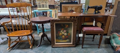 Rocking Chair, Singer Sawing Machine/Table, & More