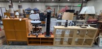 Cabinet, Shelves, Lamps, & More