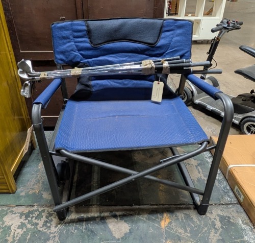 Camping Chair & Golf Clubs