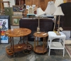 Bar Cart, End Tables, & Lamps