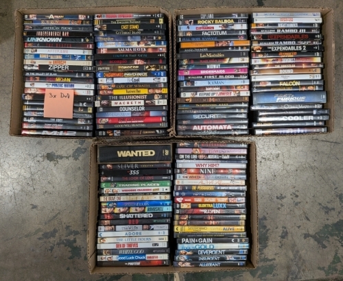 (3) Ctns of DVDs