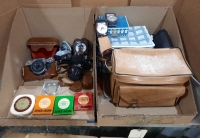 (2) Cnts of Vintage Camera's & Accessories
