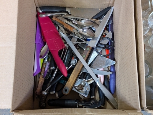 (4) Ctns Glass and Flatware