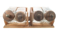 (2) Glass Storage Jar Sets