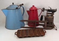 Vintage Pitcher/Coffee Pot, Blow Torch, & Mole Trap