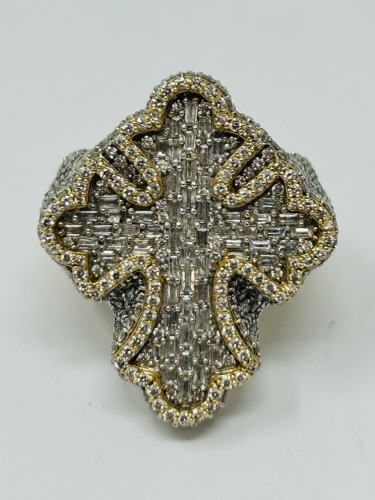 14K Gold & Diamond Cross Ring (Dayton, NJ)