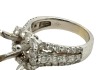 18K White Gold and Natural Diamond Ring Mounting (Pompano Beach, FL) - 2