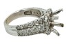18K White Gold and Natural Diamond Ring Mounting (Pompano Beach, FL) - 3