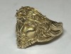 14KY Gold and Diamond Simulant Jesus Form Ring (Pompano Beach, FL)