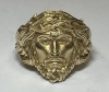 14KY Gold and Diamond Simulant Jesus Form Ring (Pompano Beach, FL) - 3