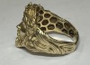 14KY Gold and Diamond Simulant Jesus Form Ring (Pompano Beach, FL) - 6