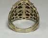 14KY Gold and Diamond Simulant Jesus Form Ring (Pompano Beach, FL) - 7