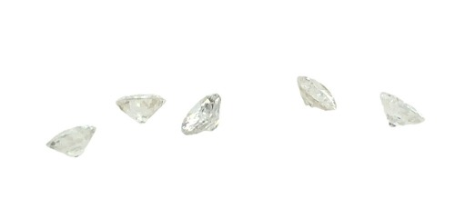 (5) Five Loose Round Brilliant Cut Diamonds, w/ Fendi Pouch (Pompano Beach, FL)