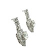 (2) Pairs of 18K White Gold and Natural Diamond Halo Drop Earrings (Pompano Beach, FL) - 7
