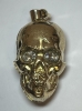 14K Yellow Gold And Diamond Simulant Skull Pendant (Pompano Beach, FL)