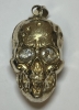 14K Yellow Gold And Diamond Simulant Skull Pendant (Pompano Beach, FL) - 3