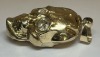 14K Yellow Gold And Diamond Simulant Skull Pendant (Pompano Beach, FL) - 6