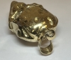 14K Yellow Gold And Diamond Simulant Skull Pendant (Pompano Beach, FL) - 7