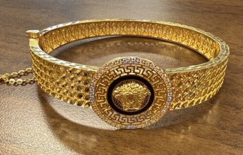 21K Gold, Enamel & Diamond Bangle (Riverside, CA)