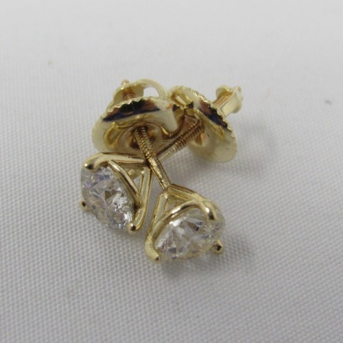 14K Gold & Diamond Earrings & Stainless Steel Nose Rings (2) (Laredo, TX)