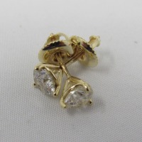 14K Gold & Diamond Earrings & Stainless Steel Nose Rings (2) (Laredo, TX)