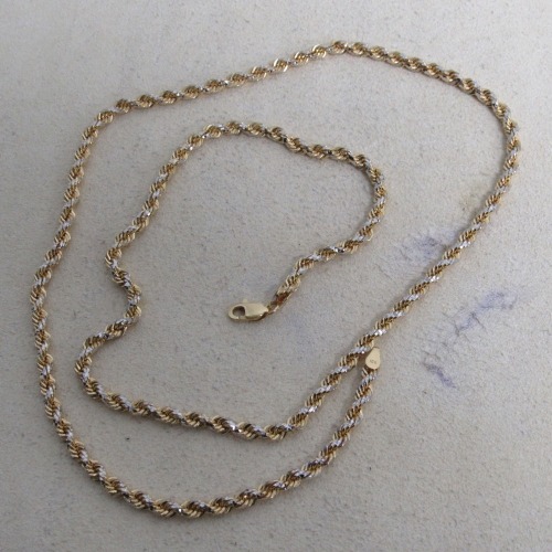 10K Tw0-Tone Gold & Diamond Rope Chain (Laredo, TX)