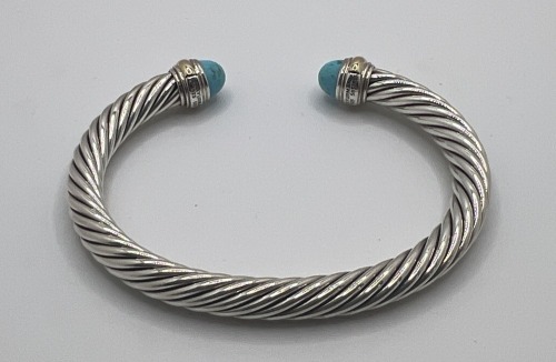 David Yurman Silver Bracelet & Mixed-Metal Ring (Laredo, TX)