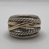 David Yurman Silver Bracelet & Mixed-Metal Ring (Laredo, TX) - 4