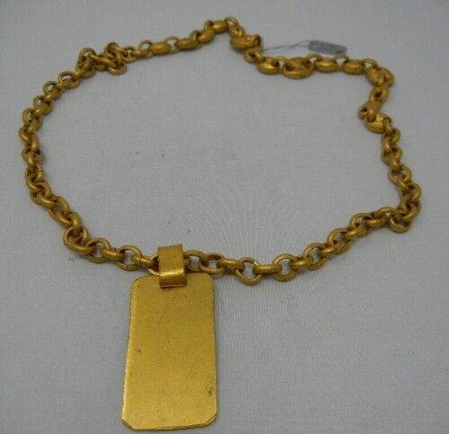 Gucci 22-24K Round Link Chain Pendant