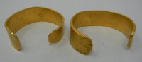 (2) 22-24KT Cuff Bangles (not uniform) (Pompano Beach, FL)