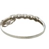 (2) 18K White Gold and Natural Diamond Hinged Bangle Bracelets (Pompano Beach, FL)