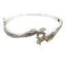 (2) 18K White Gold and Natural Diamond Hinged Bangle Bracelets (Pompano Beach, FL) - 2