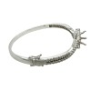 (2) 18K White Gold and Natural Diamond Hinged Bangle Bracelets (Pompano Beach, FL) - 3