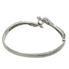 (2) 18K White Gold and Natural Diamond Hinged Bangle Bracelets (Pompano Beach, FL) - 4