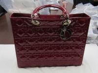 Christian Dior Lady Dior Red Patent Leather Purse (Laredo, TX)