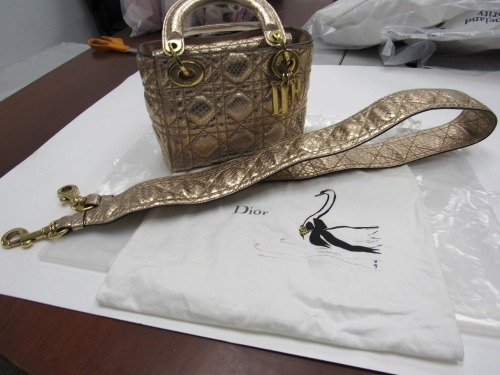 Christian Dior Lady Dior Gold Python Mini Connage Bag (Laredo, TX)