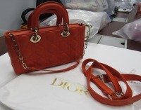 Christian Dior Orange Leather D-JOY Bag (Laredo, TX)