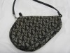 Christian Dior Black Logo Tan Cloth Small Saddle Bag Purse (Laredo, TX) - 2
