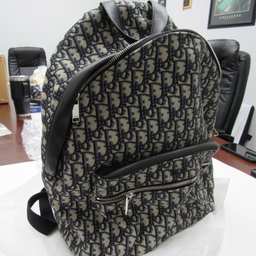 Christian Dior Blue Monogrammed Oblique Jacquard Rider Backpack (Laredo, TX)