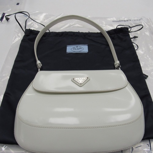 Prada White Leather Cleo Flap Bag (Laredo, TX)