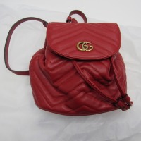 Gucci Red Quilted Leather Mini Marmont Backpack (Laredo, TX)