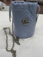 Gucci Light Blue GG Marmont Mini Bucket Crossbody Bag (Laredo, TX)