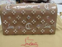 Christian Louboutin Paloma Nude and White Patent Leather Clutch (Laredo, TX)