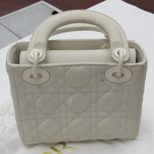 Christian Dior Calfskin Latte Cannage Diamond Quilted Mini Lady Bag (Laredo, TX)