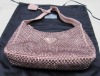 Prada Re-Edition 2000 Mini Alabastro Pink Satin Crystal Ba (Laredo, TX)